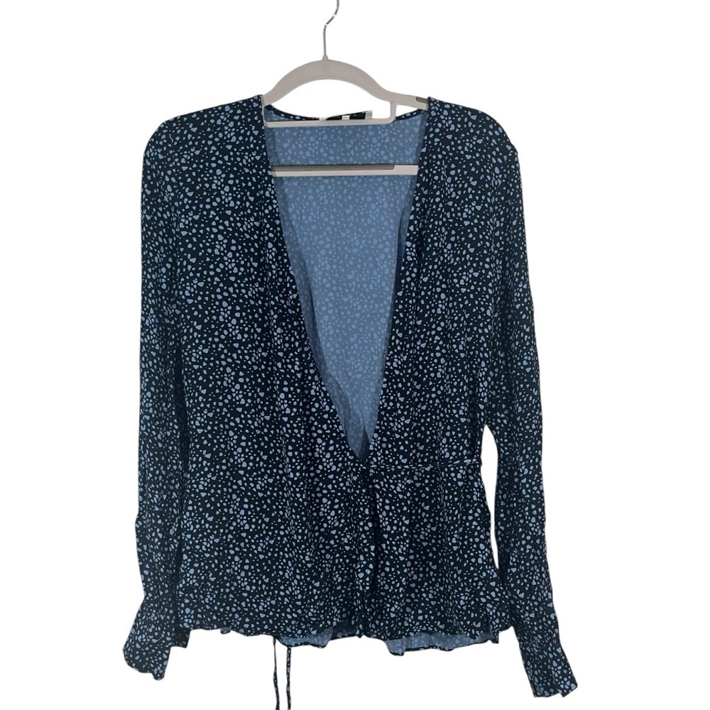 JUST Blue Patterned Top